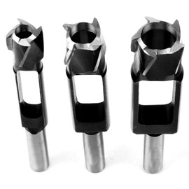 3Pcs Set Wood Tenon Dowel Plug Cutter Tenon Cutter Plug Maker Woodworking Drill Bit