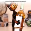 Cat Shaped Wine Rack Metal Sculpture Shelf Practical Sculpture Home