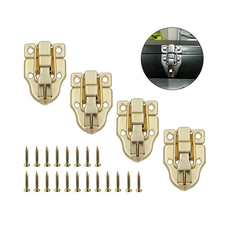 4 Pcs Antique Wooden Box Hinges and Latches,Toggle Atch, Jewelry