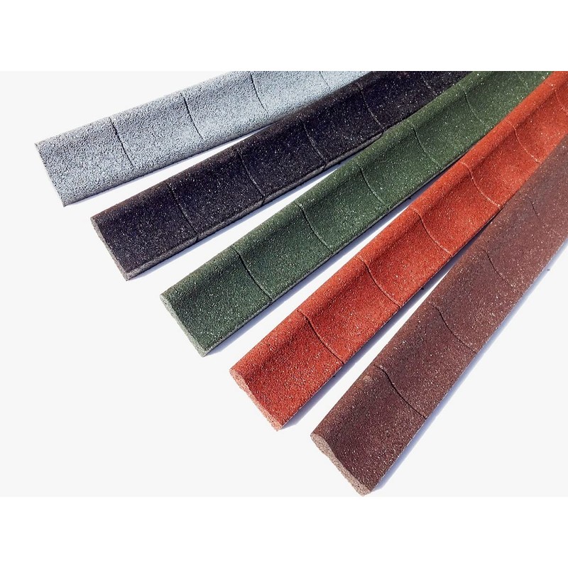 EcoBorder EarthCurb Red Recycled Rubber 4ft Lawn Edging (4pc Box)