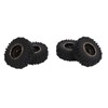 4Pcs Brass Wheel Tire Set 1.2in Hub Replacement for Traxxas