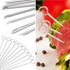 KOMUNJ Pack of 20 Stainless Steel Kebab Skewers, Roller Needles,