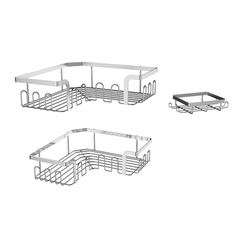 TIDIIABODE Corner Shower Caddy 3 Pack, Shower Shelf with Soap