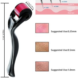 Derma Roller, xyemao New 540 Titanium Micro Needles ?¡ìC 3 Pack (0.5mm/1.0mm/1.5mm), Approved Home Skin Care Facial Care Needle Roller and Beauty Massage Tools