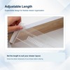 Adjustable Clear Plastic Drawer Dividers, Expandable Organizers for Clothing and