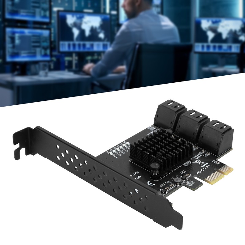 Expansion Card PCIE to 6Port SATA3.0 Hard Disk 6G ASM1166