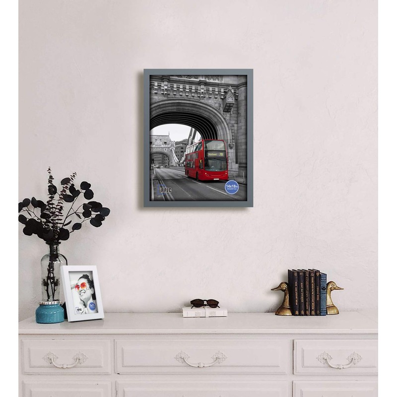 RPJC 8x8 Soild Wood Picture Frame with High Definition Glass