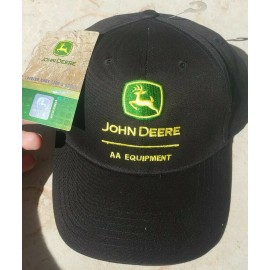John Deere Hat - Black - Hook and Loop Nylon Fastener - With Tags