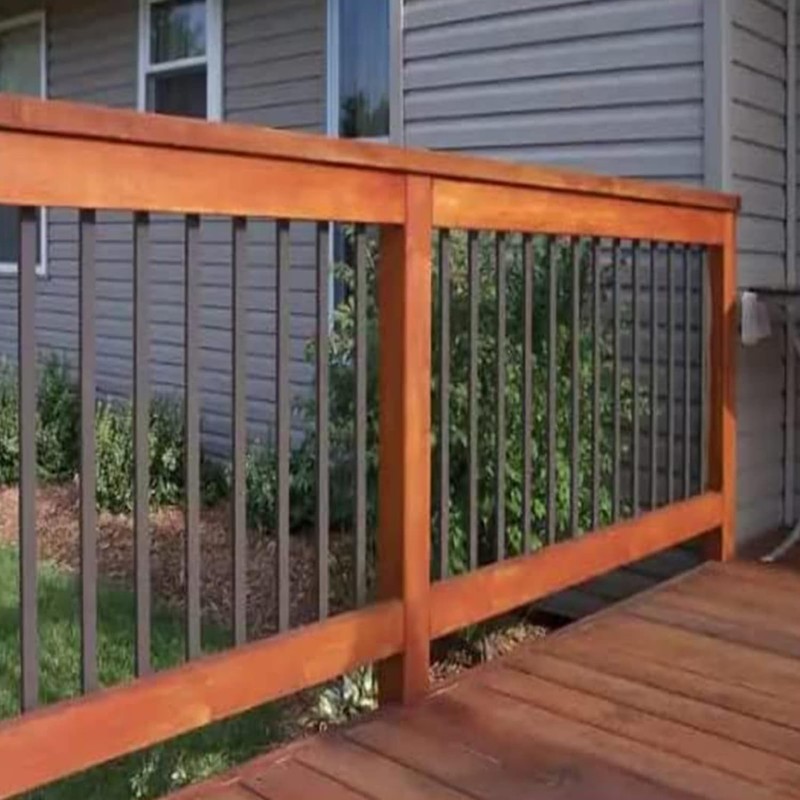HZIU 51 Pack Deck Balusters 36'' Straight Baluster, Black Metal