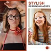 OuShiun 2 Pack Oversized Reading Glasses for Women Men Fashion