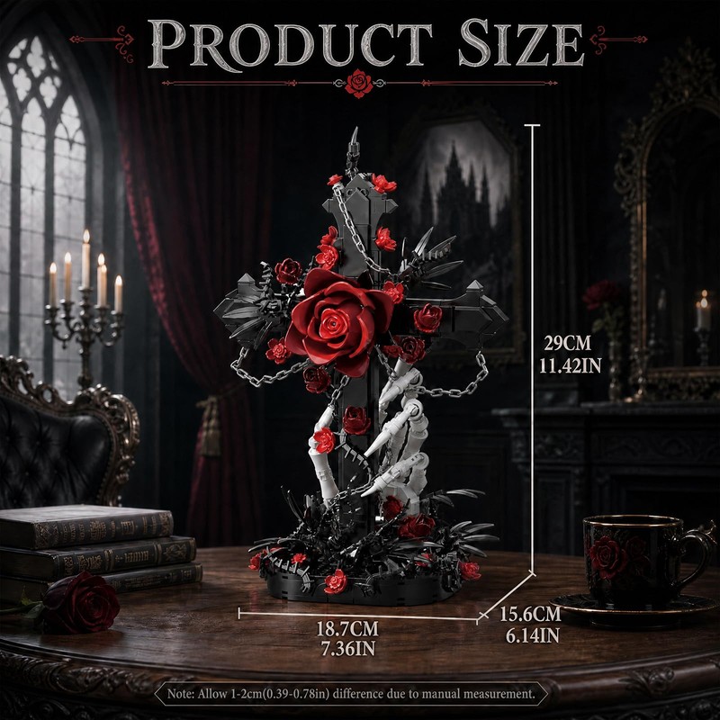 Myth Qholve Gothic Skull Building Set 720pcs Dark Decor