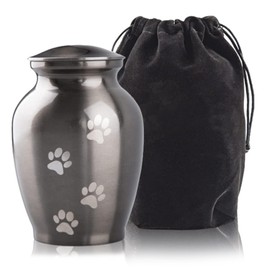 MAKEY'S Pet Memorial Cremation Urns for Dogs and Cats Ashes, Dog Keepsake Urns for Ashes with Paw Prints-Medium