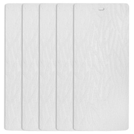 DALIX Orleans White Vertical Blind Texture Slats Sliding Door 82.5 Qty 5 Pack