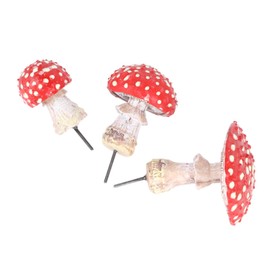 Mushrooms Decor, 3Pcs Mushroom Garden Decor Glow in The Dark Mushroom Decor Luminous Mushroom Statue Decor Micro Landscape