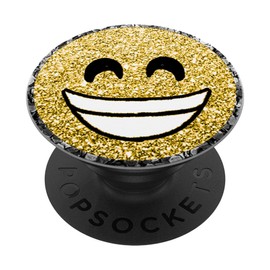 Faux Glitter Cute Grinning Face With Smiling Eyes Pop Socket