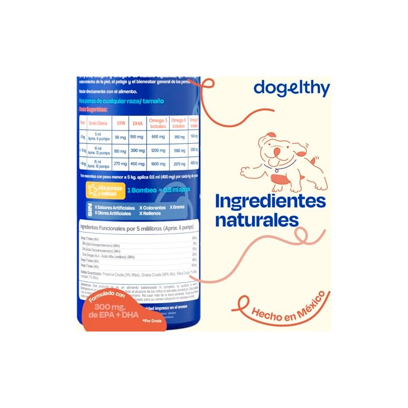 Dogelthy Pure Salmon Oil Aceite de Salmon con Omega 3,6