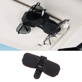 [For Honda Freed] Car Glasses Holder FREED Exclusive Logo Sunglasses Clip Car Freed Air AIR Croster HEV Car Storage Ticket Card Glasses Holder Sun Visor Leather Easy Installation Car Accessories 3