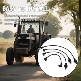 Anxingo 66564 Spark Plug Wire Set 4 Cylinder, Replacement for Ford 2000 3000 4000 2600 3600 4600 2610 3610, Replaces DHPN122A C6NF12287A D7NN12287A DHPN12259A