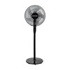 Hurricane Oscillating Pedestal Stand Fan, 12-Speed Cooling Unit, 16", Black