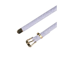 Allegra K Womens Skinny Embossed Leather Belts Alloy Pin Buckle Belt for Jeans Dresses Pants 104cm/41'' Light Purple