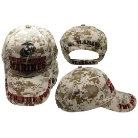 Eagle Emblems United States Marines Veteran EGA The Few The Proud Coyote Digital Camo Cap Hat