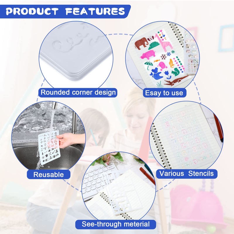 66 Pieces Bullet Stencils Journal Planner Templates Set DIY Drawing