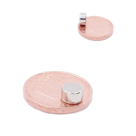 Brudazon 10 Mini Disc Magnets 5 x 3 mm N52 Strongest Level Neodymium Magnets Ultra Strong Power Magnet for Model Making, Photo, Whiteboard, Notice Board, Fridge, Crafts, Magnetic Disc Extra Strong