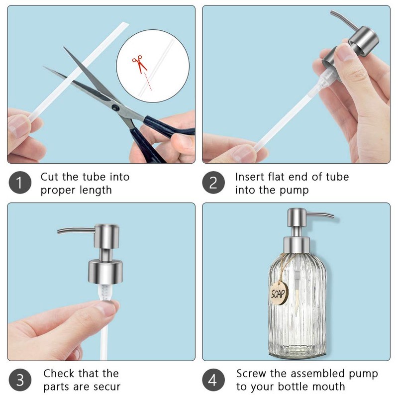 Soap Dispenser Pump Replacement - HEXTEK Stainless Steel Soap and