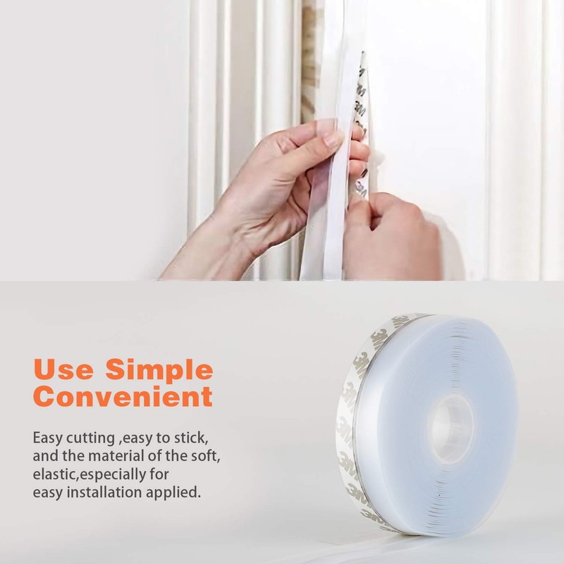 26 Feet Silicone Seal Strip,Door Weather Stripping, Sealing Tape for