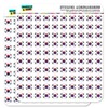 South Korea National Country Flag 1/2" (0.5") Planner Calendar Scrapbooking