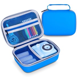 Phetium Kids Camera Case Compatible with ESOXOFFORE/for Dylanto/for Mafiti/for GKTZ/for Yehtta and More Kids Camera Instant Print, Holder Bag for Digital Video Cameras Storage-Case Only (Blue)