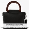 VITAFELICE Inb-90031p Women's 2-Way Pochette with Wood Handle, coffee