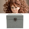 Ball Jointed Doll Head Storage Case Linen Fabric Protective Carrying