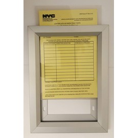 BUILDINGSIGNS.COM Elevator Inspection Certificate Frame Size 6X9 Inch (Aluminium, Heavy Duty, Slide In The Inspector Card)