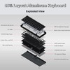 OOCTPK Chilkey ND65 Wired Aluminum Mechanical Keyboard, 65% Layout Portable