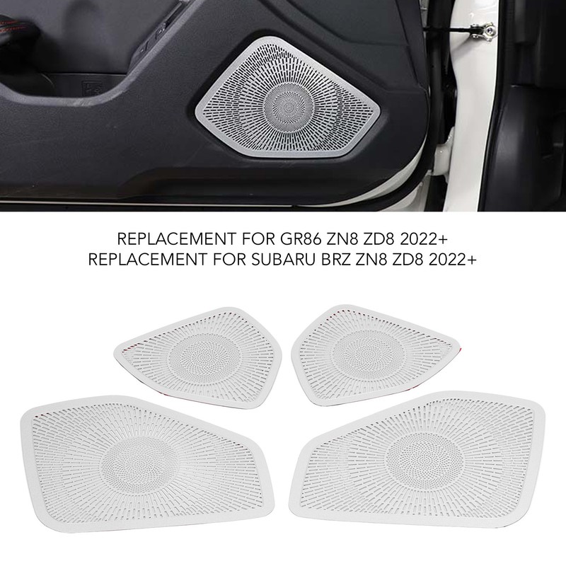 Car Door Speaker Cover Stainless Steel Speaker Grille Trim Replacement