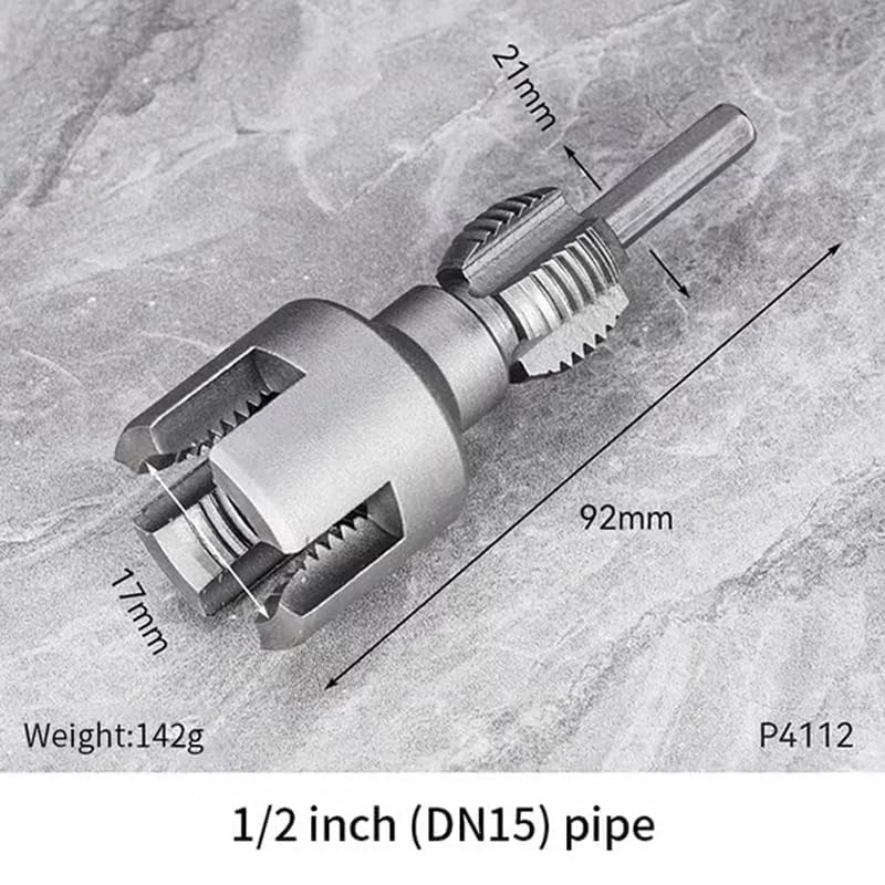 Integrated Internal & External Pipe Threading Tool, 1/2'' and 3/4''