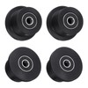 sourcing map 4 Pack Nylon Machined Wheels/Rollers Gym Replacement Wheels