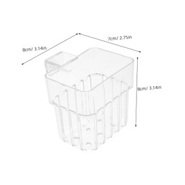 SUPVOX 8pcs Aquarium Hanging Planter Cups Transparent Acrylic Fish Tank Plant Holders for Aquatic Decoration and Hydroponics Easy Attachment with Innovative Hook Design