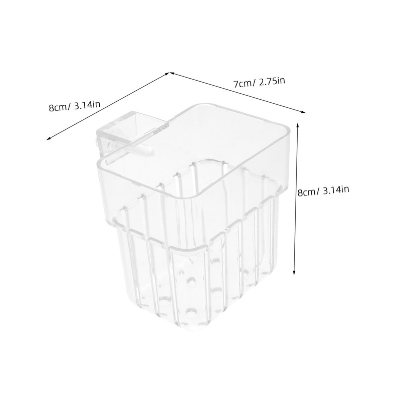 SUPVOX 8pcs Aquarium Hanging Planter Cups Transparent Acrylic Fish Tank