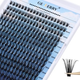 Individual Eyelashes, DIY Cluster Eyelashes, 0.07 D Curl, Individual Eyelash Extensions, Volume Eyelashes, Home GEMERRY Eyelashes (50D-0.07D-8-16 Mix)