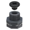 PATIKIL PVC Bulkhead Fitting with Plug G 1/2, Double Threaded