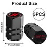 Ruayia Valve Caps Car 5 Pieces, Car Valve Cap Aluminium