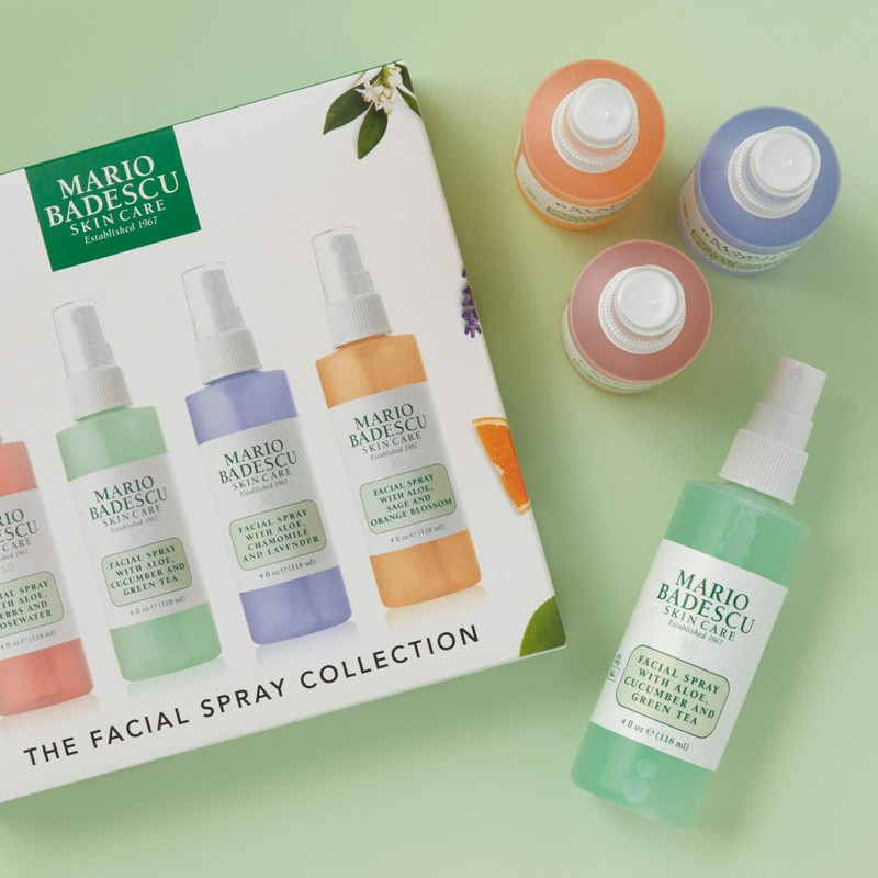 Mario Badescu Facial Spray Collection with Rose Water, Cucumber, Lavender