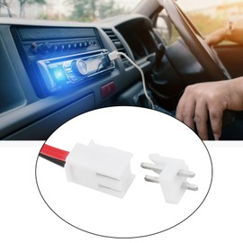 YINETTECH 4pcs JST VH 3.96mm 2 Pin Male Single Side Female Cable with Plug 22AWG for Car Speaker Radio 20cm