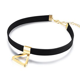 Star Jewelry Velvet Choker Collarss Black Lace Necklaces Elastic Tattoo Triangle Choker Collars Necklace for Women
