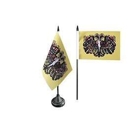 Flaggenfritze Table Flag Holy Roman Empire German Nation Quaterion Eagle + Free Sticker