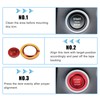 X AUTOHAUX Engine Start Stop Button Cover Kit One Click