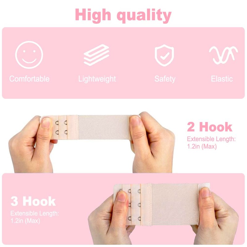 Comfortable Bra Extender, Women's Bra Extension with Storage Case, Soft