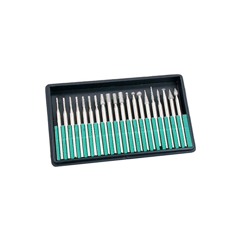 100Pc Diamond Bur Bit Set New Rotary Tools 1/8" Shank